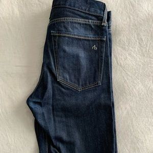 rag & bone RB15x Slim Straight Raw Denim Jeans